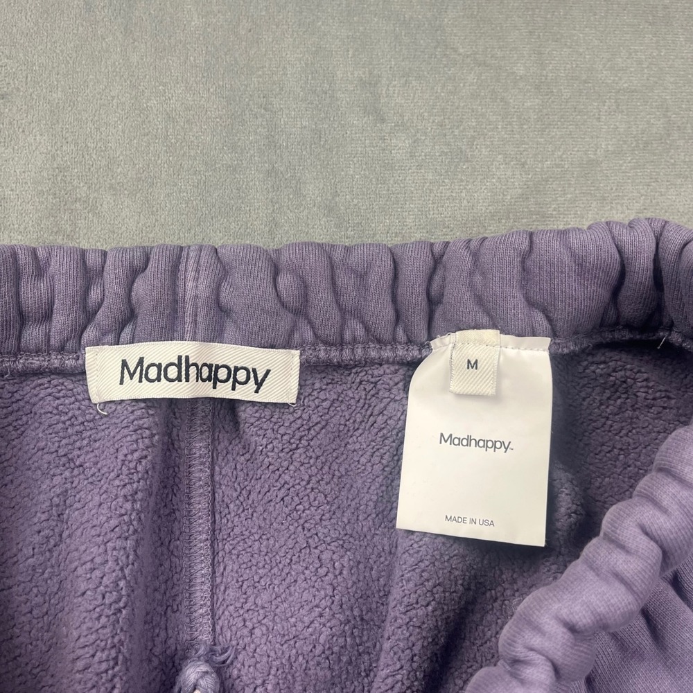 Madhappy Sweatpants Straight Leg Medium Purple Cotton Streetwear Made in USA - Picture 6 of 9